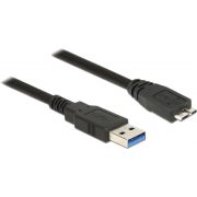 Delock 85071 Kabel USB 3.0 Type-A male > USB 3.0 Type Micro-B male 0,5 m zwart