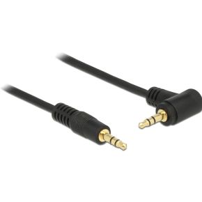 Delock 83760 Stereo Jack Kabel 3,5 mm 3-pin male > male haaks 5 m zwart