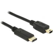 Delock 83336 Kabel USB Type-C 2.0 male > USB 2.0 Type Mini-B male 2,0 m zwart