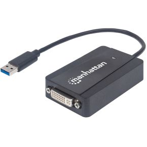 Manhattan 152310 USB 3.0 Type-A DVI-I Zwart kabeladapter/verloopstukje