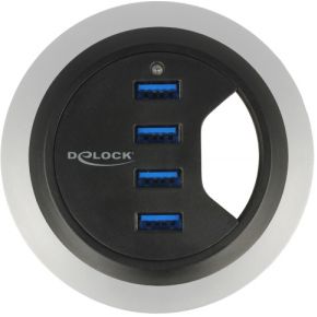 Delock 62868 Hub voor in het bureau 4-poorts USB 5 Gbps