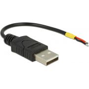 Delock 85250 Kabel USB 2.0 Type-A male > 2 x open draden voeding 10cm Raspberry Pi