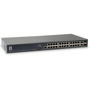LevelOne GEP-2681 Managed L3 Gigabit Ethernet (10/100/1000) Power over Ethernet (PoE) Zwart