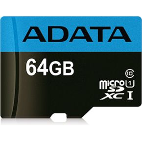 ADATA microSDXC UHS-I Class 10 64GB Premier met Adapter