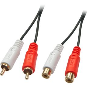 Lindy 35673 5m 2 x RCA 2 x RCA Zwart, Rood, Wit audio kabel