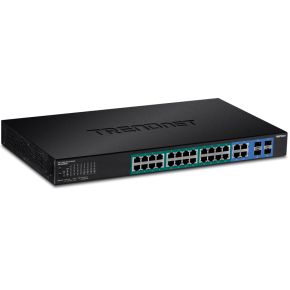 Trendnet TPE-5028WS Managed Gigabit Ethernet (10/100/1000) Power over Ethernet (PoE) 1U Zwart netwer