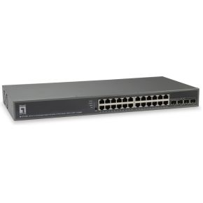 LevelOne GTP-2881 Managed L3 Gigabit Ethernet (10/100/1000) Power over Ethernet (PoE) Zwart netwerk-