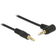 Delock 83752 Stereo Jack Kabel 3,5 mm 3-pin male > male haaks 0,5 m zwart