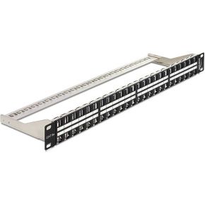 Delock 43280 19" Keystone patchpaneel 48 poort 1 HE zwart