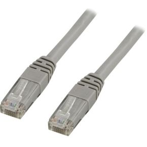 DELTACO TP-61 Cat6 U/UTP Netwerkkabel LSZH - Grijs - 1 meter