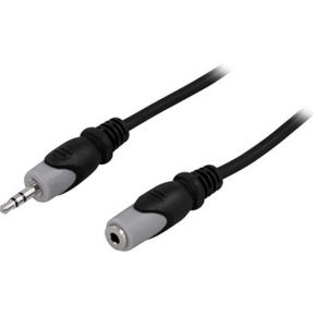 DELTACO MM-161, 3.5mm - 3.5mm Zwart, Grijs audio kabel, 3m