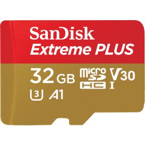 Sandisk Extreme Plus 32GB MicroSDHC UHS-I flashgeheugen