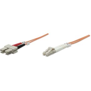 Intellinet 1.0m LC-SC M/M 1m LC SC Oranje Glasvezel kabel