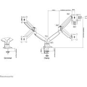 Neomounts-Flat-Screen-Desk-mount-10-32-desk-clamp-grommet-NM-D750DBLACK-