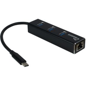 Inter-Tech ARGUS IT-410 USB 3.0 (3.1 Gen 1) Type-C 1000Mbit/s Zwart hub & concentrator