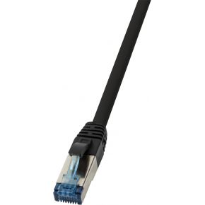 LogiLink CQ6065S S/FTP (S-STP) Zwart 3m Cat6a netwerkkabel