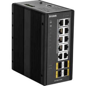 D-Link DIS"‘300G"‘14PSW Managed L2 Gigabit Ethernet (10/100/1000) Power over Ethernet (PoE) Zwart netwerk switch