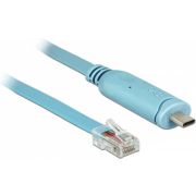 Delock 63914 Adapter USB 2.0 Type-C male > 1 x Serieel RS-232 RJ45 male 3,0 m blauw