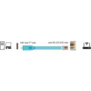 Delock-63914-Adapter-USB-2-0-Type-C-male-1-x-Serieel-RS-232-RJ45-male-3-0-m-blauw