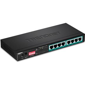 Trendnet TPE-LG80 netwerk- Unmanaged Gigabit Ethernet (10/100/1000) Zwart Power over Ethernet netwerk switch