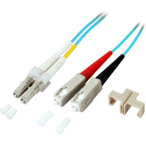 EFB Elektronik O0314.0,5 Glasvezel kabel 0,5 m OM3 2x LC Turkoois