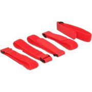 Delock 18705 Klittenband L 300 mm x B 20 mm 5 stuks met lus rood