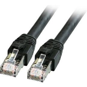 EFB Elektronik RJ45 Patchkabel S/FTP, Cat.8.1,BC, LSZH, 7,5m, zwart netwerkkabel Cat8.1 S/FTP (S-STP
