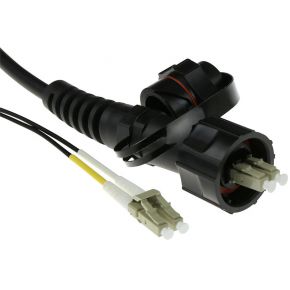ACT RL7102 Glasvezel kabel 2 m OM3 2x LC Zwart