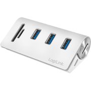 LogiLink-USB-3-0-3-port-hub-with-card-reader-and-aluminum-casing