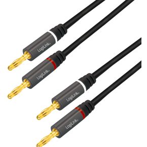 LogiLink CA1211 audio kabel 5 m Banaan 2 x Banaan Zwart