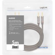 LogiLink-CA1211-audio-kabel-5-m-Banaan-2-x-Banaan-Zwart