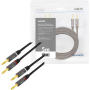 LogiLink-CA1211-audio-kabel-5-m-Banaan-2-x-Banaan-Zwart