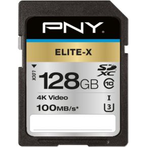 PNY Elite-X flashgeheugen 128 GB SDXC Klasse 10 UHS-I