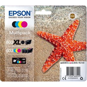 Epson 603 XL Origineel Zwart, Cyaan, Magenta, Geel Multipack 4 stuk(s)