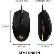 Logitech-G-G203-Lightsync-Zwart-Gaming-muis