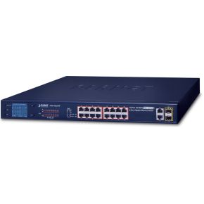 Planet FGSW-1822VHP netwerk-switch Unmanaged L2 Fast Ethernet (10/100) Zwart 1U Power over Ethernet