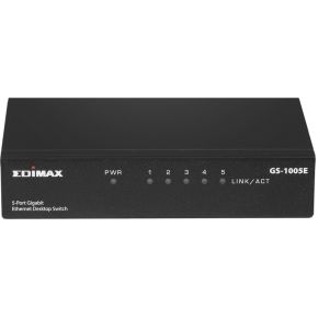 Edimax GS-1005E netwerk- Unmanaged Gigabit Ethernet (10/100/1000) Zwart netwerk switch