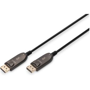 Digitus AK-340107-100-S DisplayPort kabel 10 m Zwart, Metallic