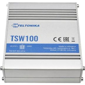 Teltonika TSW100 netwerk-switch Gigabit Ethernet (10/100/1000) Power over Ethernet (PoE) Blauw, Meta