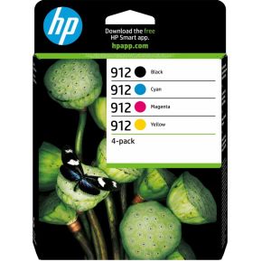 HP 912 4 stuk(s) Origineel Normaal rendement Zwart, Cyaan, Magenta, Geel
