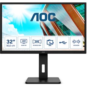 AOC Pro-line Q32P2 computer monitor 80 cm (31.5 ) 2560 x 1440 Pixels 2K Ultra HD LED Zwart