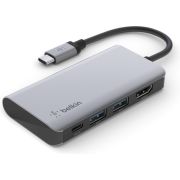 Belkin AVC006btSGY CONNECT USB-C 4-in-1 Multiport Adapter