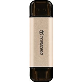 Megekko Transcend JetFlash 930C USB flash drive 128 GB USB Type-A / USB Type-C 3.2 Gen 1 (3.1 Gen 1) Goud aanbieding