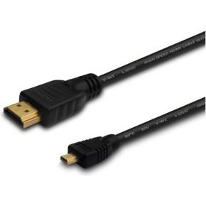 Savio CL-40 HDMI kabel 2 m HDMI Type A (Standaard) HDMI Type D (Micro) Zwart