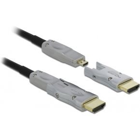 DeLOCK 85883 HDMI kabel 25 m HDMI Type D (Micro) Zwart, Grijs