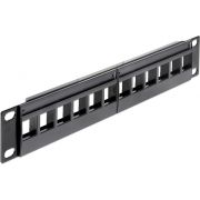 Delock 43259 10" Keystone patchpaneel 12 poorten zwart