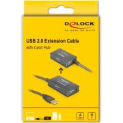 Delock-82748-USB-2-0-verlengkabel-10-m-actief-met-4-poorts-hub