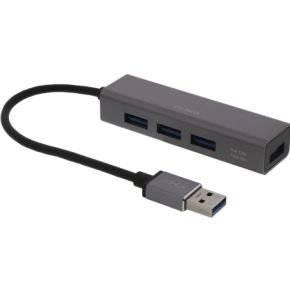 DELTACO UH-486 Mini USB hub 4-poorts - USB 3.1 Gen 1 (5Gbps) - Space Grey