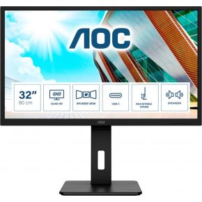 AOC Q32P2CA computer monitor 80 cm (31.5 ) 2560 x 1440 Pixels 2K Ultra HD LED Zwart