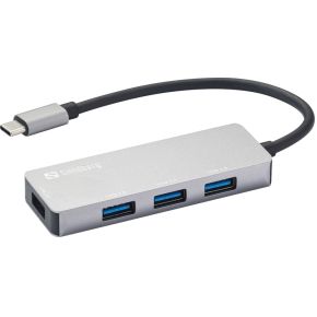Sandberg 336-32 interface hub USB 3.2 Gen 1 (3.1 Gen 1) Type-C 5000 Mbit/s Grijs